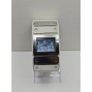 Fender Guitar Leather Cuff Bracelet Watch Rectangle Japan Quartz New Battery